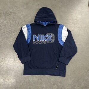 Vintage Nike Basketball Grey Tag Hoodie Embroidered‎ Logo Youth XL 18-20 Adult S